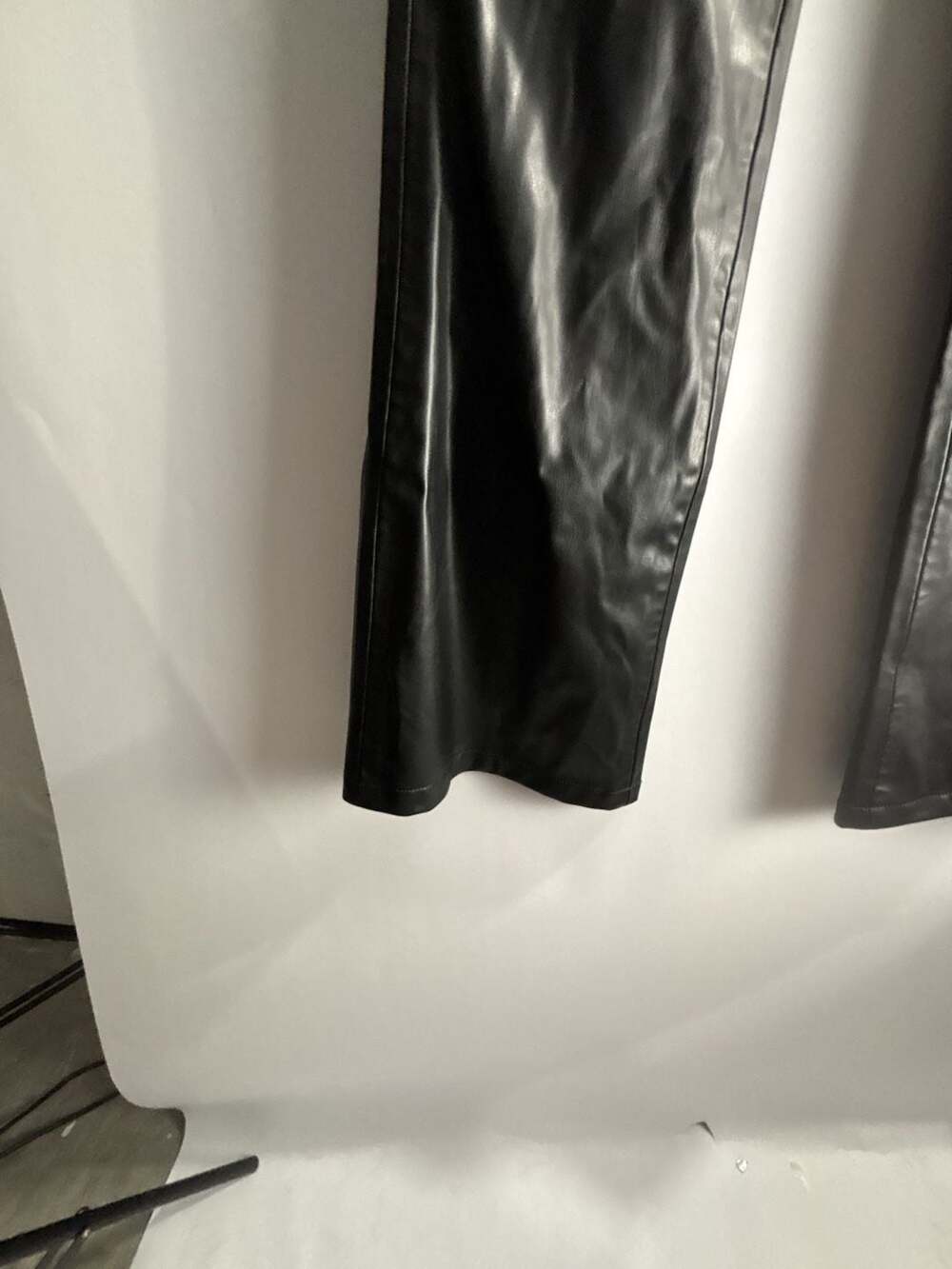 Zara Faux Leather Flared Pants - Picture 4 of 7